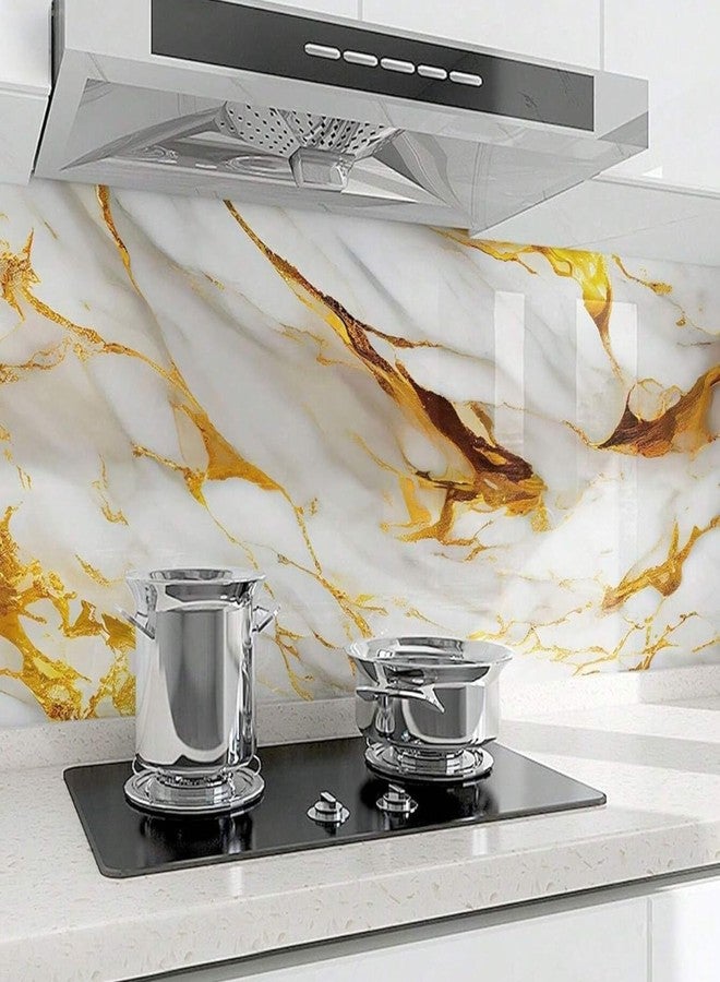 FLETIX Premium Wall Stickers DIY Vinyl Marble Peel and Stick Waterproof Wallpaper for Home-Office-Bedroom Kitchen Countertop Wooden Furniture Oil Proof Kitchen Stickers (1, Ocean White(60X200cm)) - Image 3